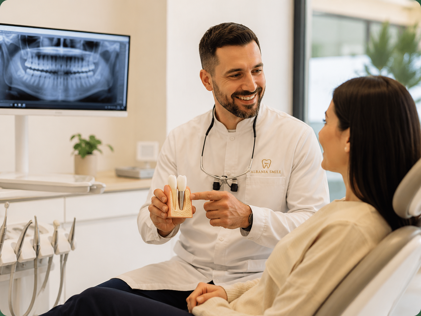 Dental implant consultation at Albania Smile